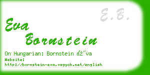 eva bornstein business card